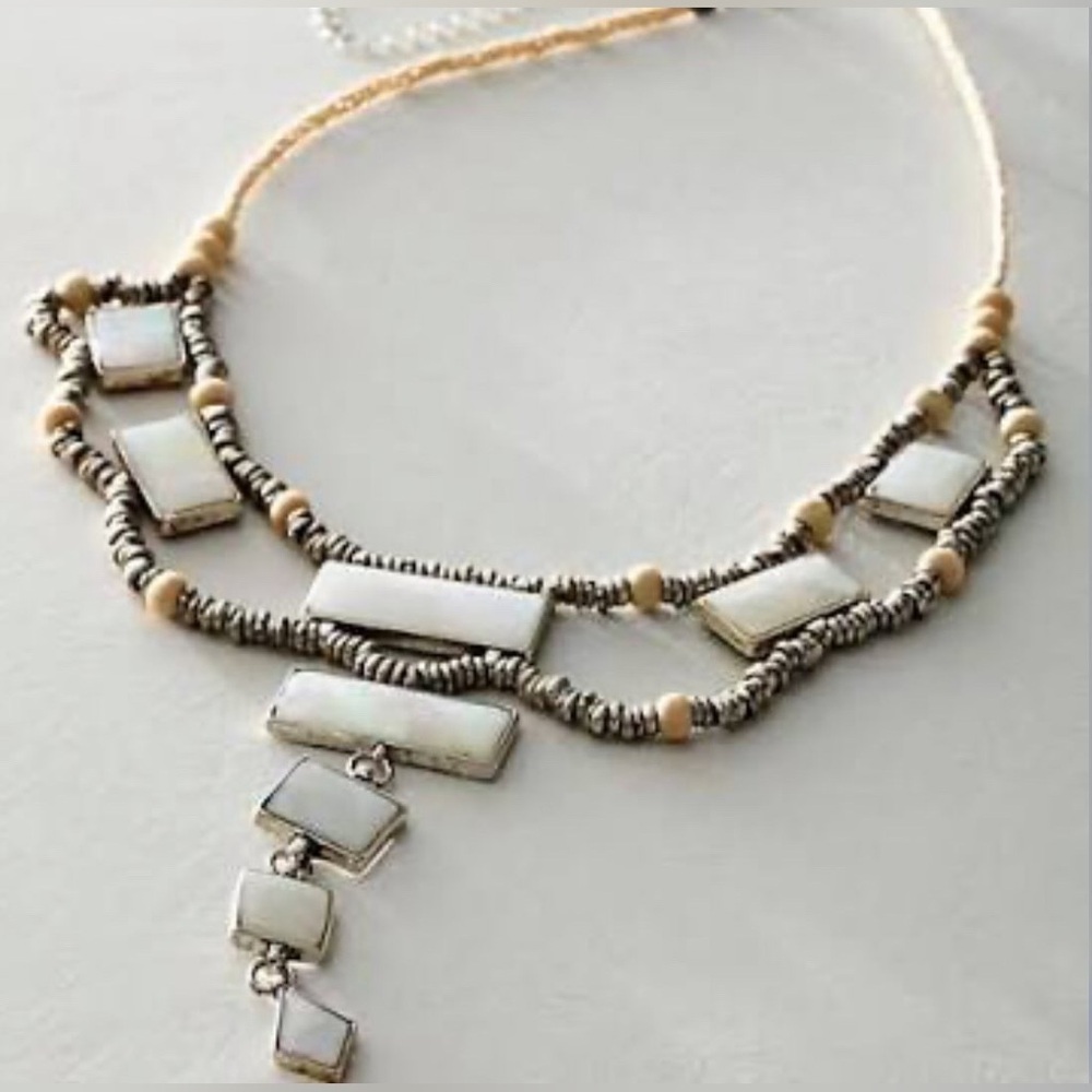 Lately Necklace Silver White stone - Free People